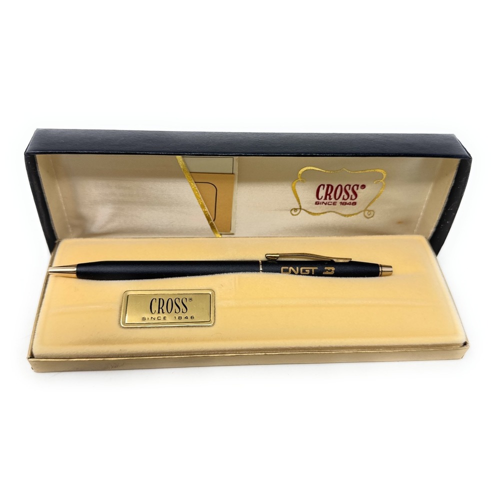 NOS NIB Cross Classic Black Century Pen Matte CN GT Burlington Railroad